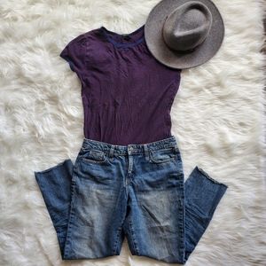 Forever 21 Striped Short Sleeve T-shirt